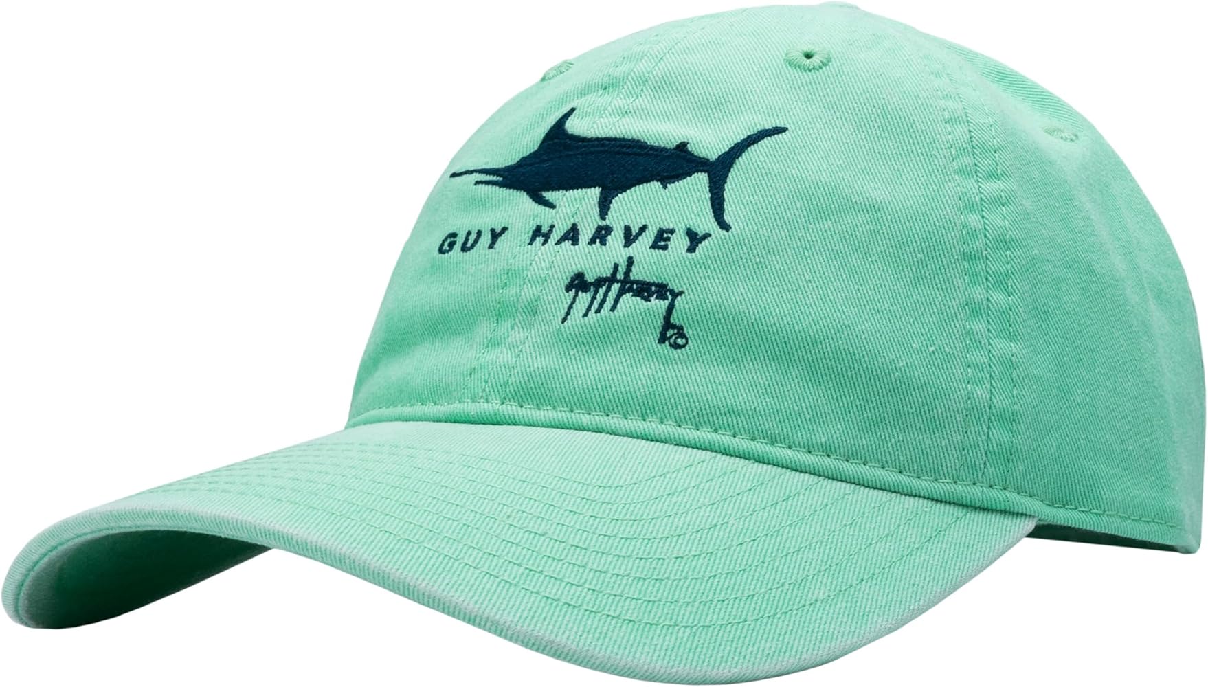 Guy Harvey Mens Solid Relaxed Hat with Patch