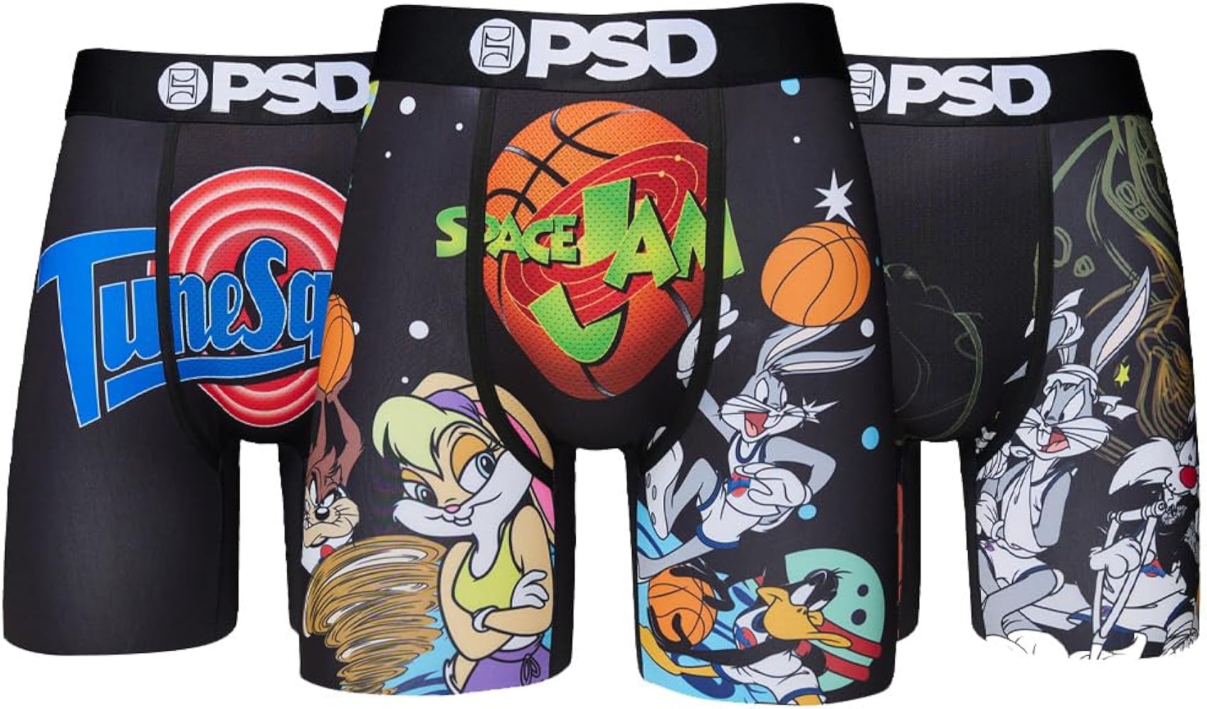 PSD Men's Space Jam 96 3-Pack Boxer Briefs, Multi, M