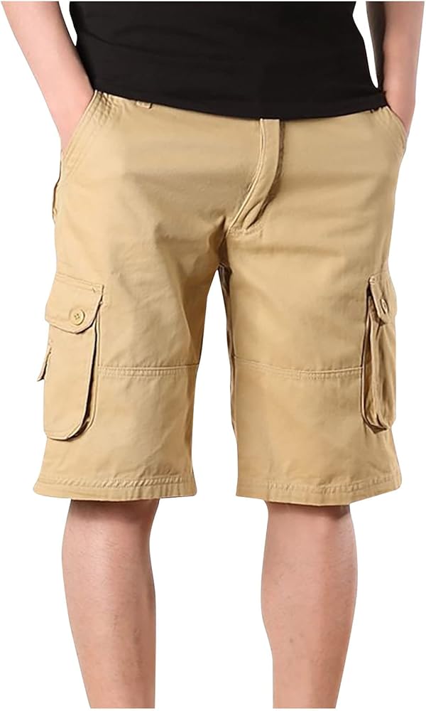 Cargo Shorts for Men Outdoor Camouflage Cargo Shorts Cotton Mens Big and Tall Cargo Shorts Casual Hiking Shorts