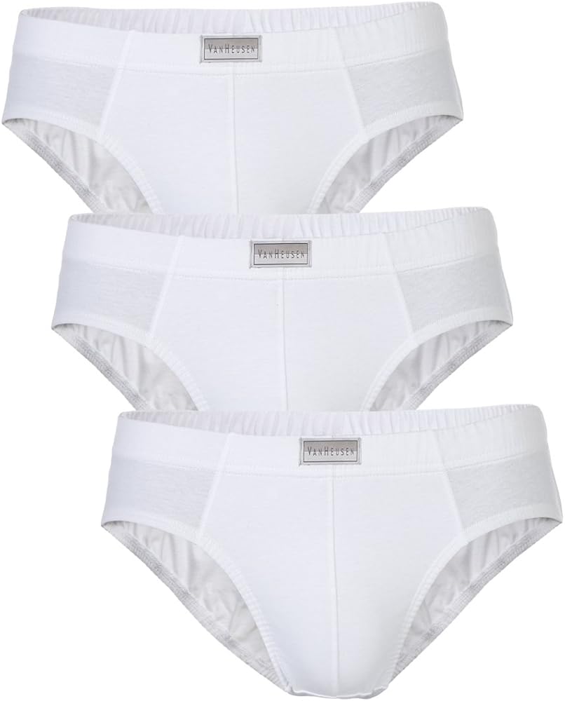 Van Heusen Men's Cotton Brief (Pack of 3) (8907670959336_10001_Xx-Large_White)