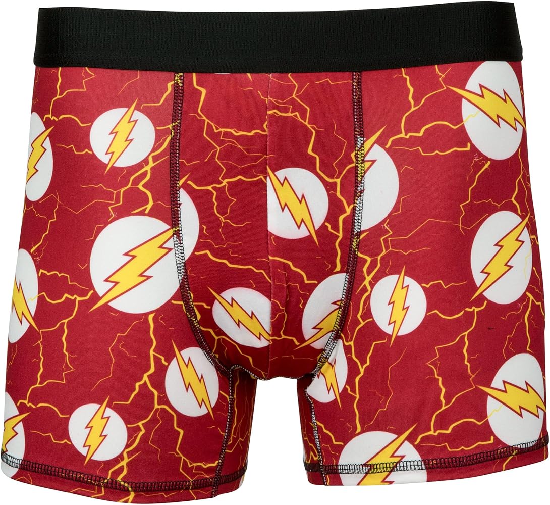 Bioworld The Flash Logo Electric Men's Underwear Boxer Briefs (US, Numeric, 40, 42, Regular, Regular) Red