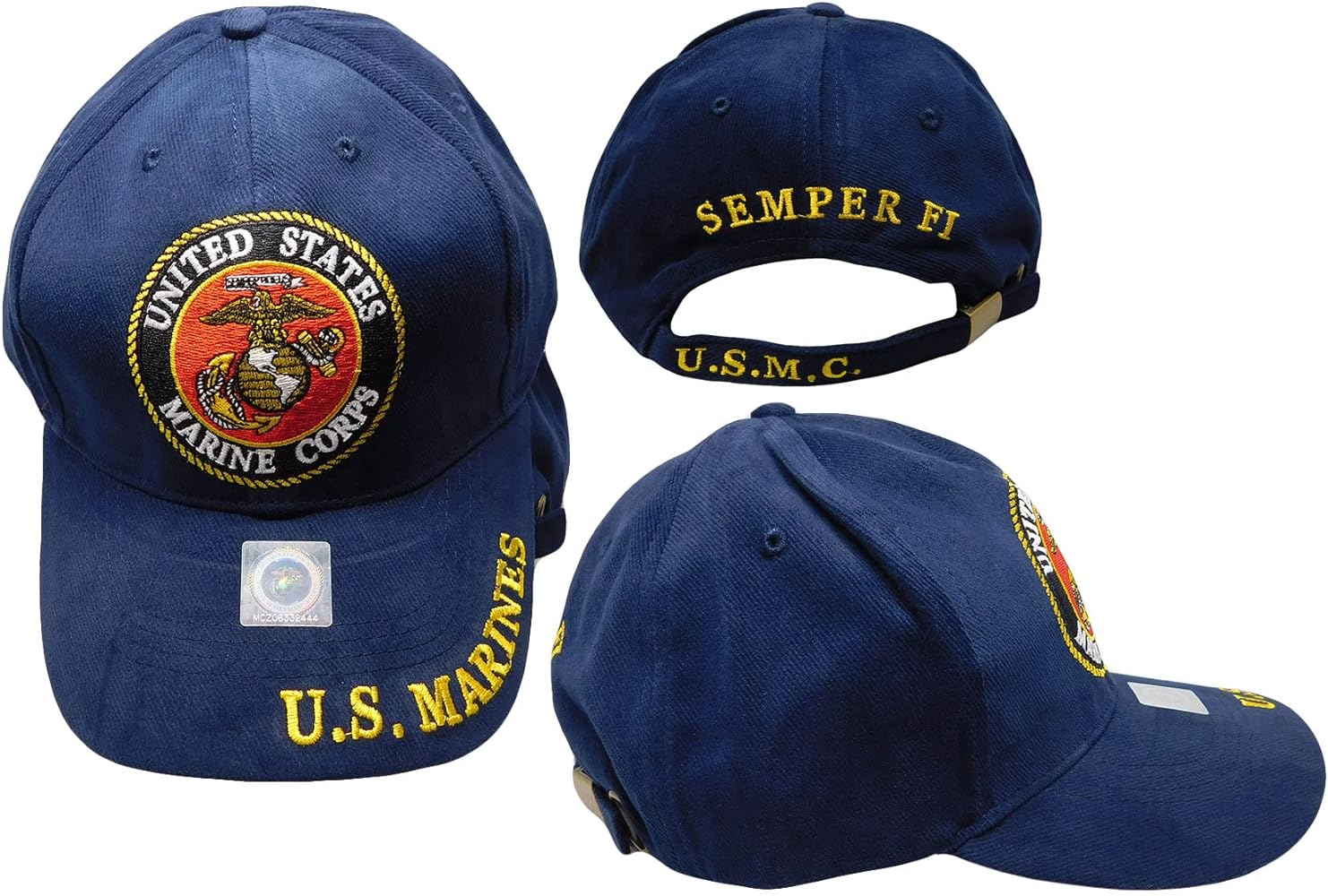 United States Marine Corps Marines Semper Fi U.S.M.C Navy Blue Cotton Adjustable Embroidered Baseball Hat Cap Officially Licensed CP00301