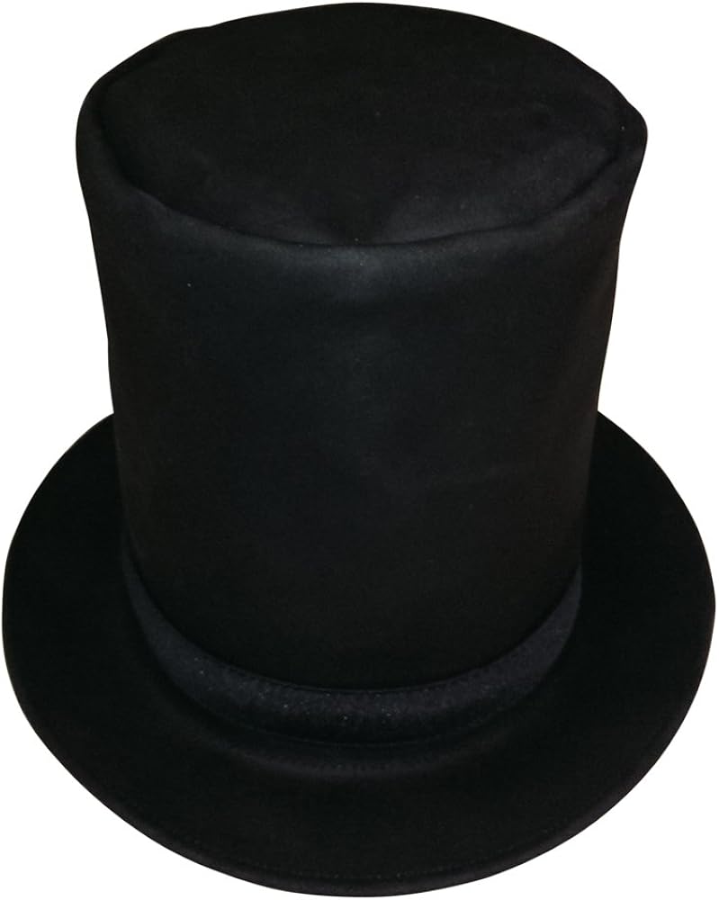 Sharpshooter Tall Leather Abraham Lincoln Stovepipe High Top Hat