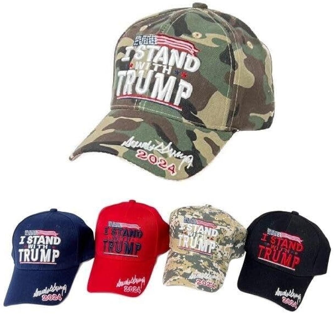 Trade Winds Trump 2024 I Stand with Trump Innocent Embroidered Baseball Cap Hat (Wood CAMO)