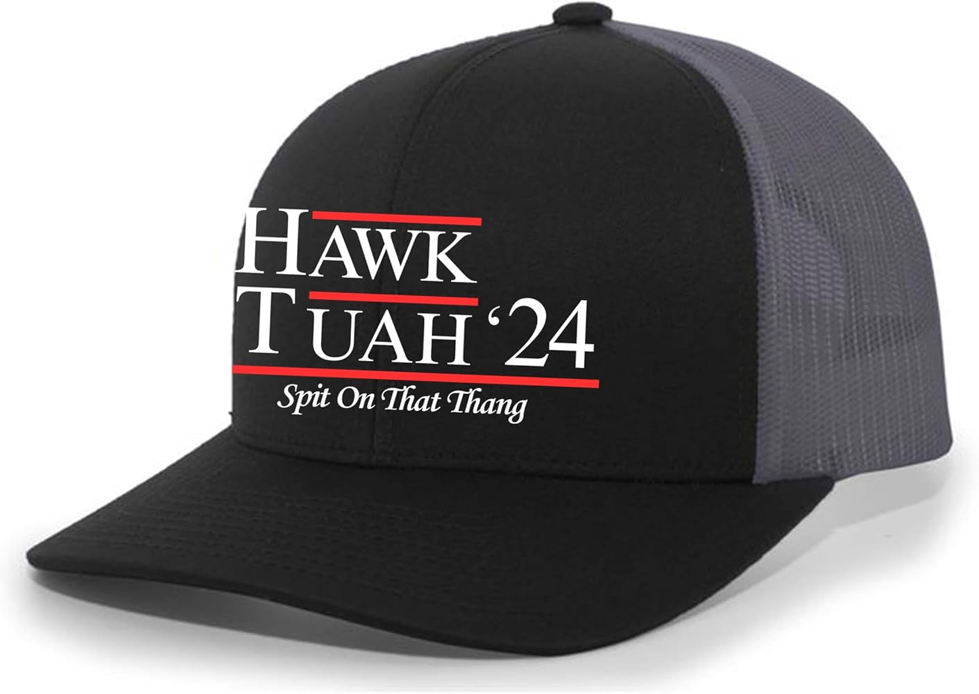 Trenz Shirt Company Mens Funny Hat Hawk Tuah Spit On That Thang Mesh Back Trucker Hat