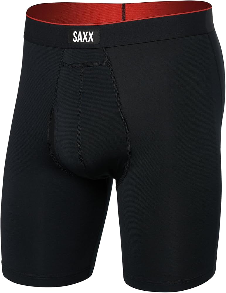 SAXX Underwear Co. - Men's Multi-Sport Mesh Long Boxer Brief Fly With Built-In Pouch Support - Underwear For Men