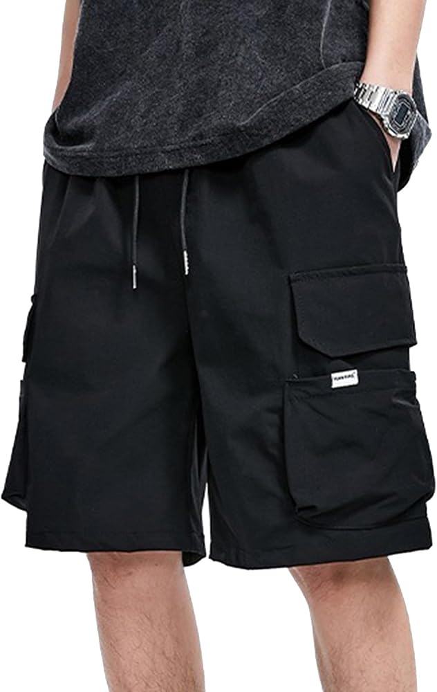 XYXIONGMAO Men's Joggers Techwear Black Hip Hop Cargo Shorts Streetwear Cyberpunk Sweatpants Cargo Pants for Men