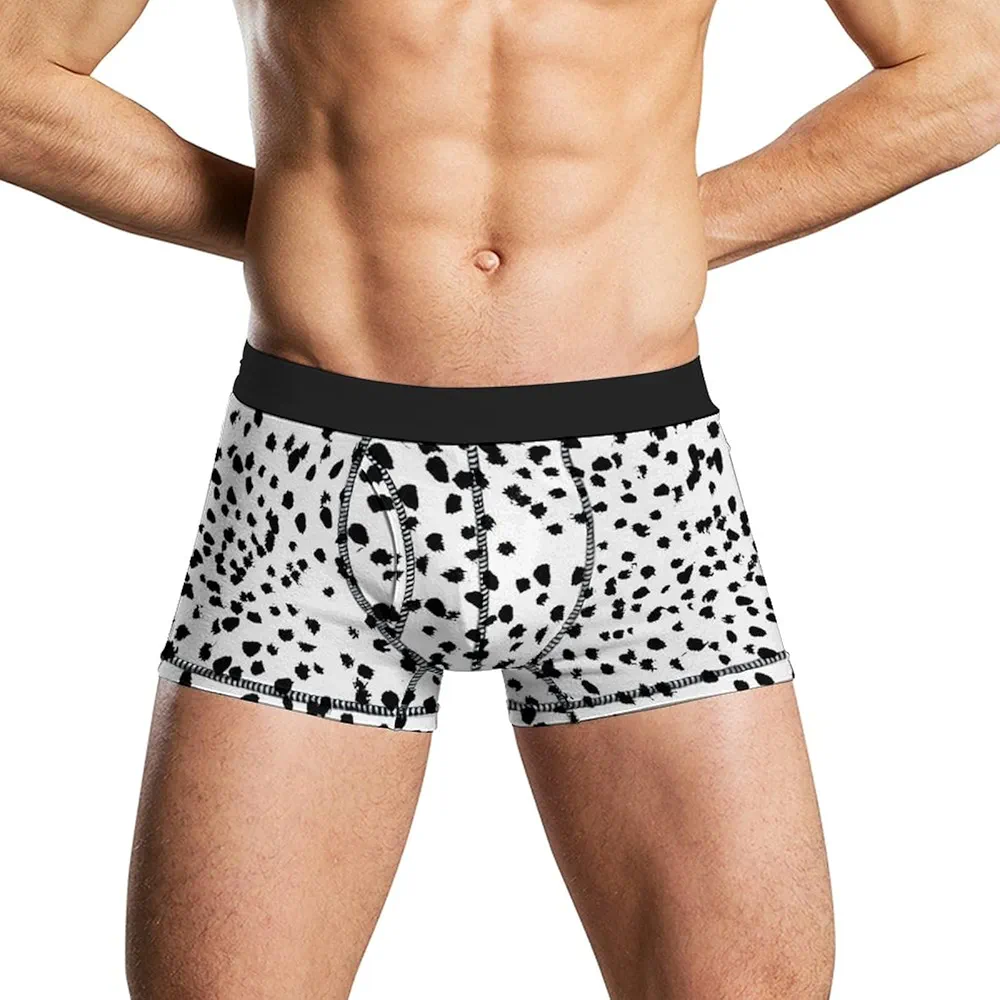 Dalmatian Print Men's Boxer Briefs Breathable Underwear Stretch Short Trunks