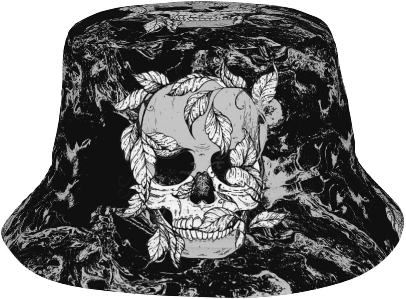 Halloween Skull Bucket Hats Fashion Summer Sun Cap Packable Outdoor Fisherman Hat for Women and Men