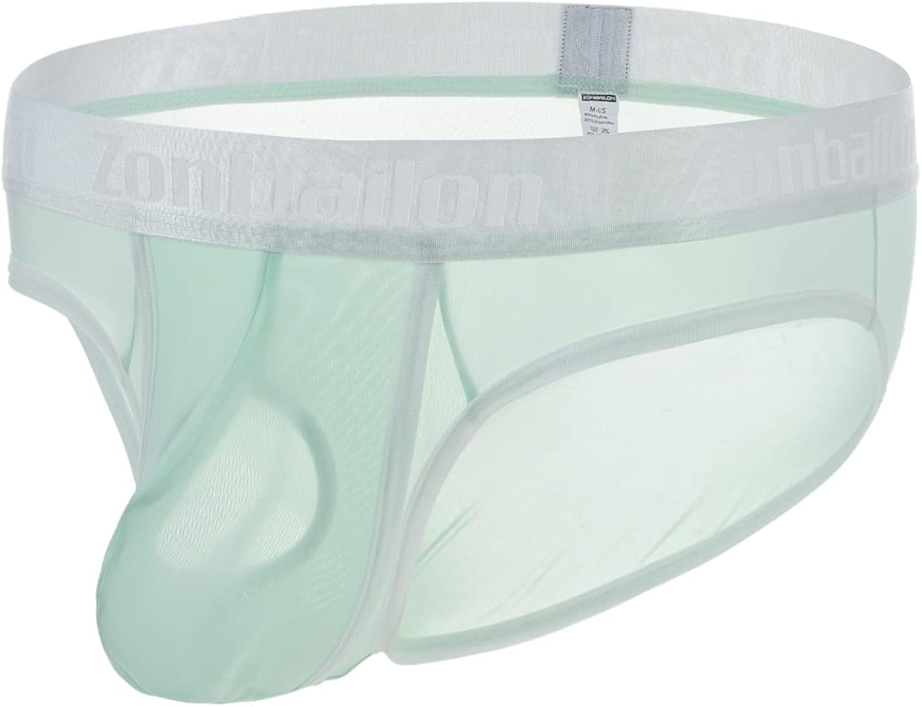 Mens Mesh Briefs Ice Silk See Through Bulge Enhancing Dual Pouch Ultra-Thin Seamless Underwear