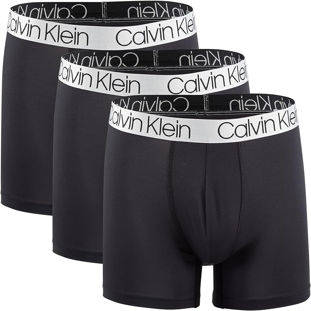 Calvin Klein Men`s Microfiber Boxer Briefs Pack of 3 (Black(NP2214-001)/Black, Medium)