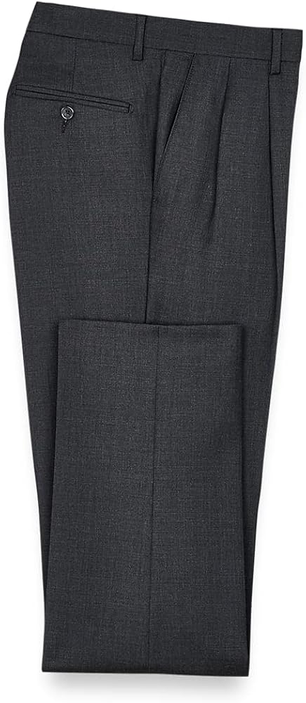 Paul Fredrick Men's Wool Gabardine Pleated Pants