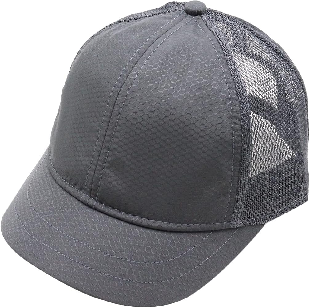 Quick Dry Net Short Brim Baseball Cap Unisex Back Mesh Breathable Snapack Trucker Caps Adjustable Umpire Hats SS115