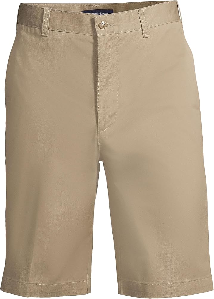 Lands' End School Uniform Young Men's Plain Front Blend Chino Shorts