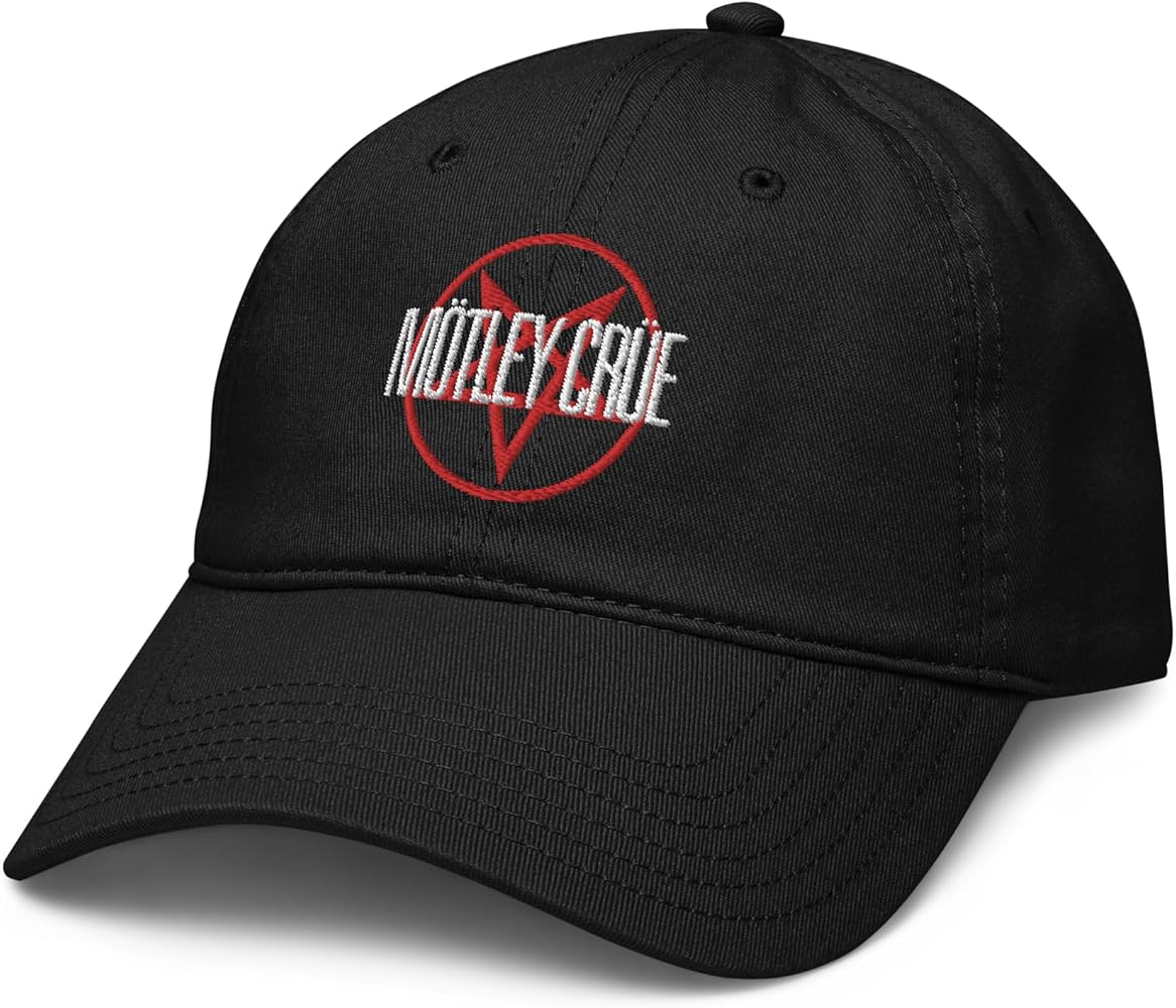 Mötley Crüe - Red Pentagram Double Logo Adjustable Baseball Hat