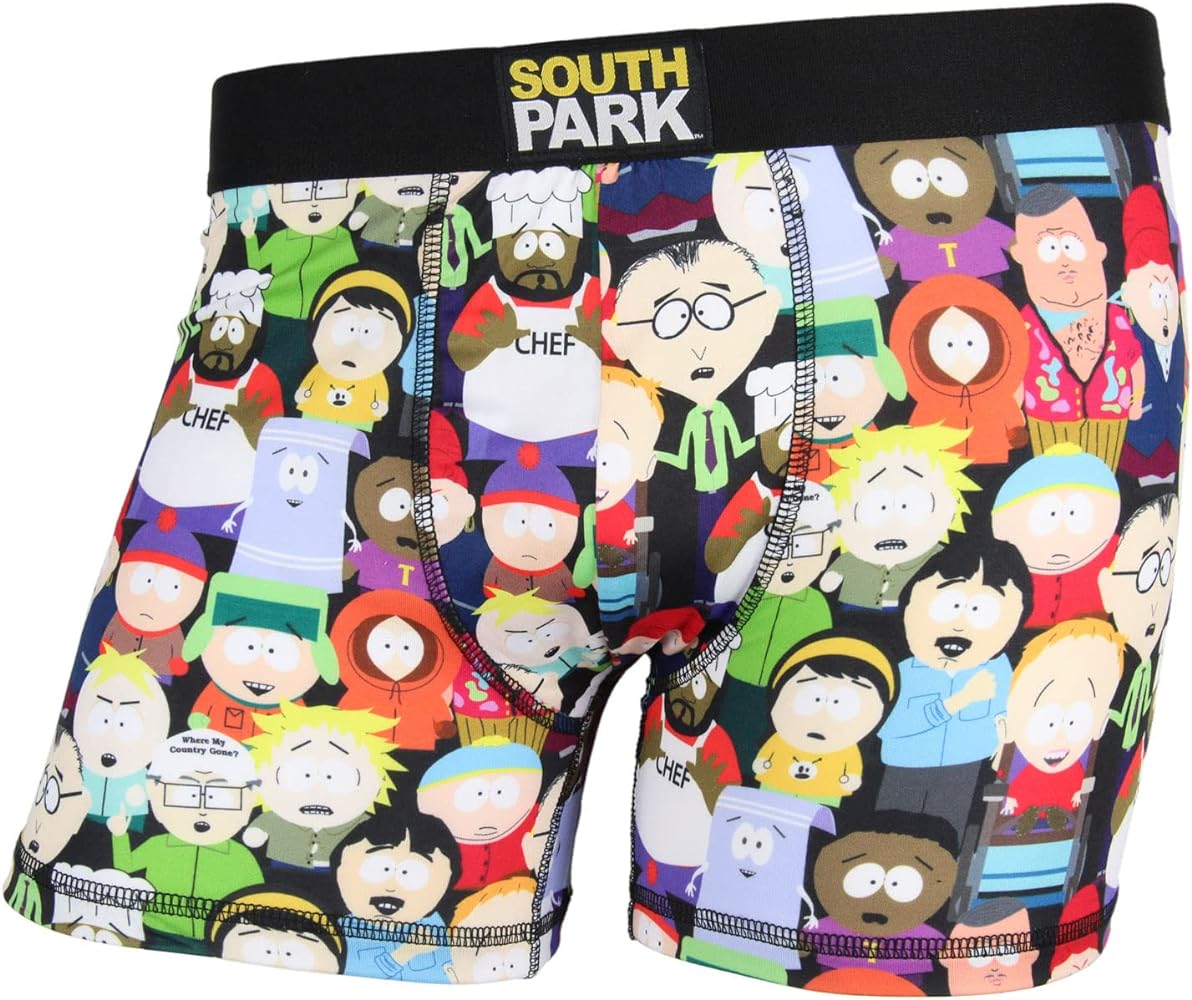 Bioworld South Park Boxers Men's Allover Character Design Boxer Briefs Underwear