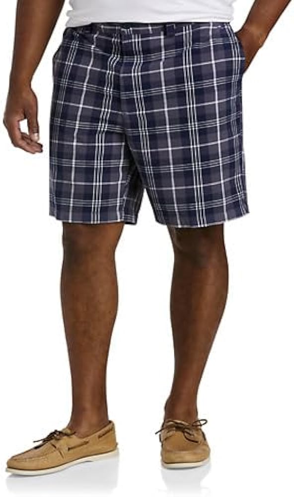 DXL Big + Tall Essentials Men's Big and Tall Plaid Shorts