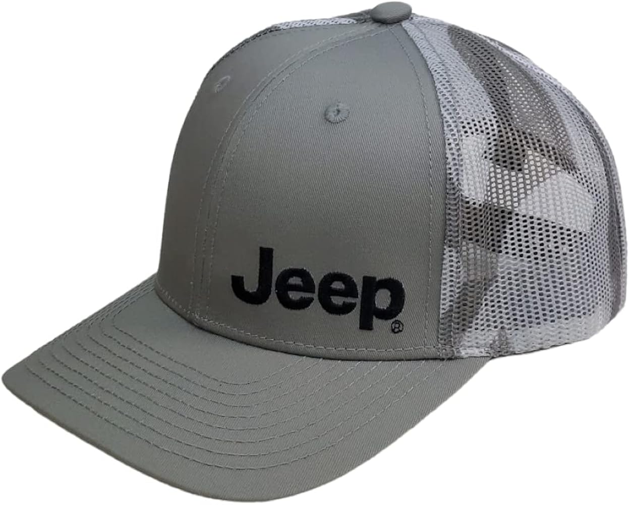 Jeep Premium Text Logo with Camo Mesh Trucker Dads Hat for Men Baseball Cap Polo Hats Patch