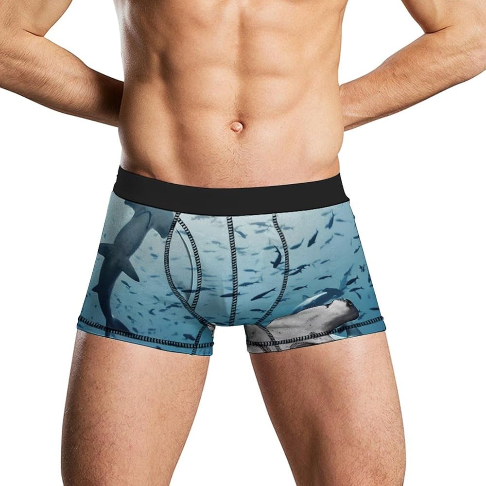 Hammerhead Sharks Men's Boxer Briefs Soft Lightweight Underwear Stretch Trunks