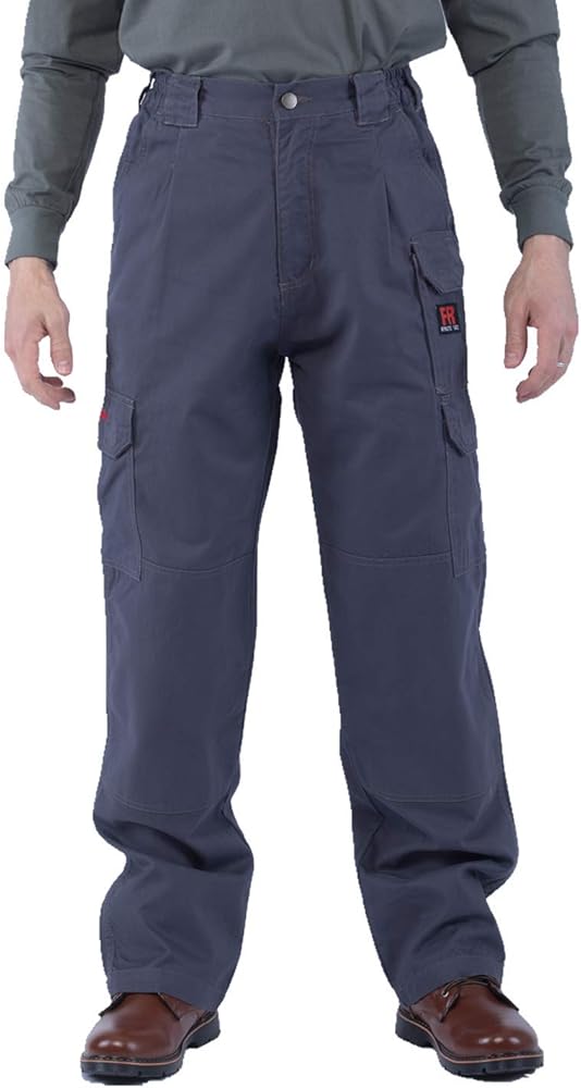 Titicaca Men's FR Cargo Pants Flame Resistant Pants Lightweight 7.5oz 100% Cotton Fire Retardant Elastic Waist Pants