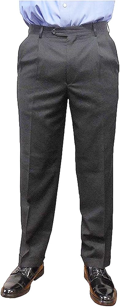 Kirkland Signature Men's Pleated Italian Wool Dress Slacks