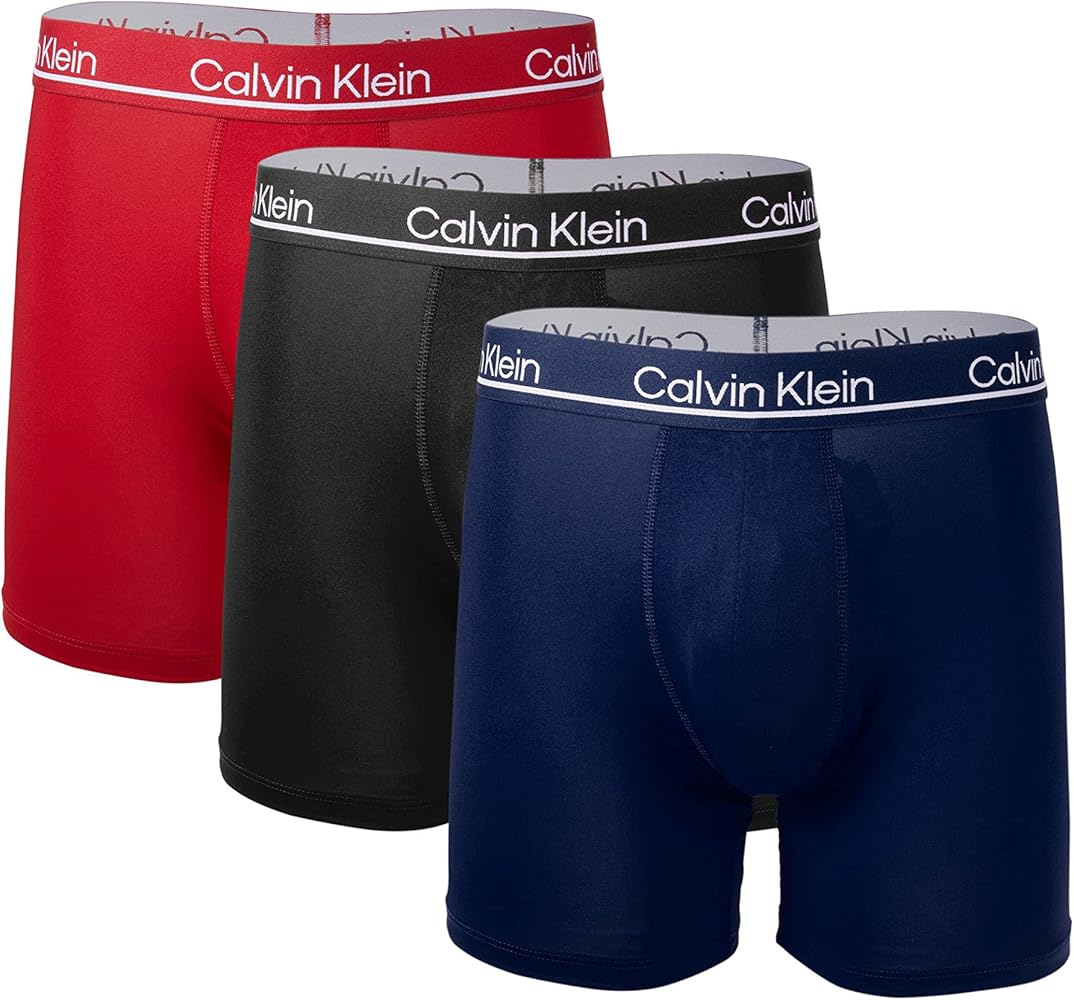 Calvin Klein Men`s Microfiber Stretch Boxer Briefs 3 Pack (Large, Black(NP2444-003)/O_R)