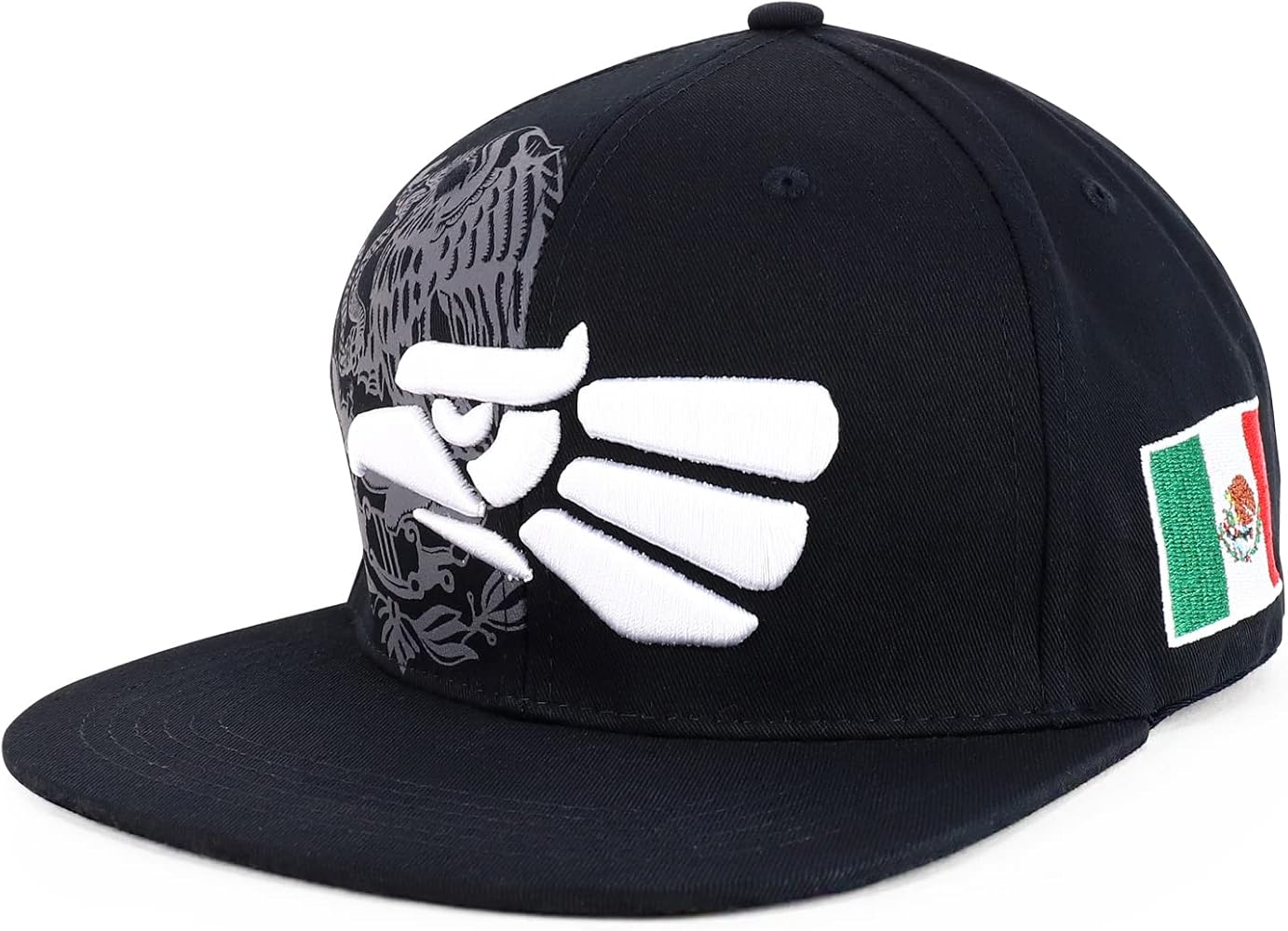 Hecho En Mexico Eagle 3D Embroidered Flat Bill Snapback Cap