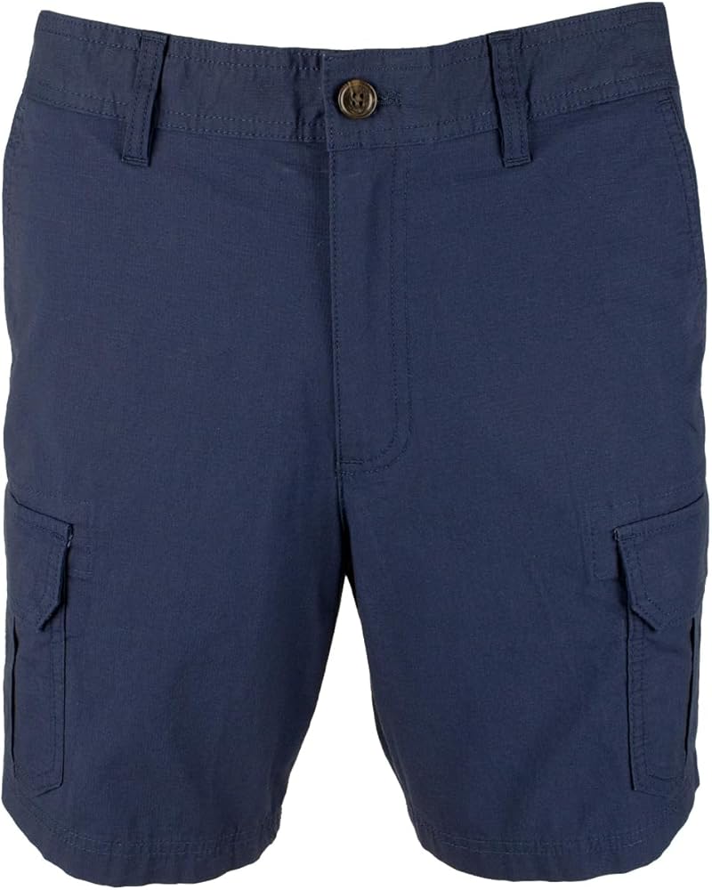 Men's Mid Rise Flat Front Cargo Shorts-Midnight-30