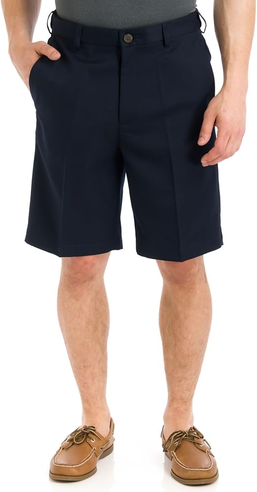 Haggar Men's Cool 18 Flat Front Short - Navy, Navy, 30