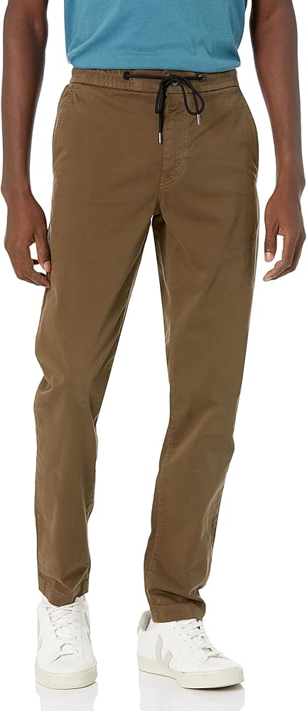 BOSS Men's Tapered Fit Drawstring Tie Chino Pant