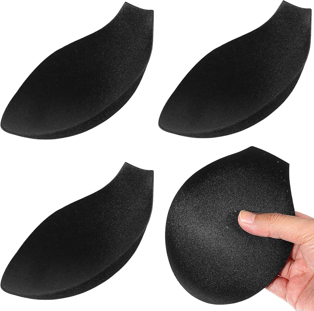 Abaodam 4Pcs Men Bulge Enhancing Mens Padded Underwear Cup Sponge Pad Swimwear Padded Pump Male Package Enhancer Removable Pad for Swimwear Brief Shorts Underwear Padded Black Shorts Cups