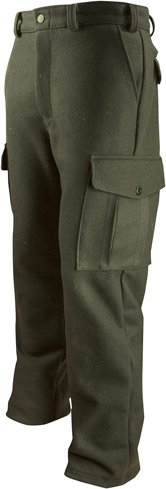 Regular and Big and Tall Merino Wool Hunting and Shooting Cargo Pants to Size 52 Made in Canada 234MER