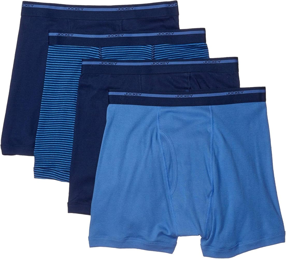 Jockey Classic Staynew Bonus Pack Full-Rise Boxer Brief (3-Pack + 1 Free)