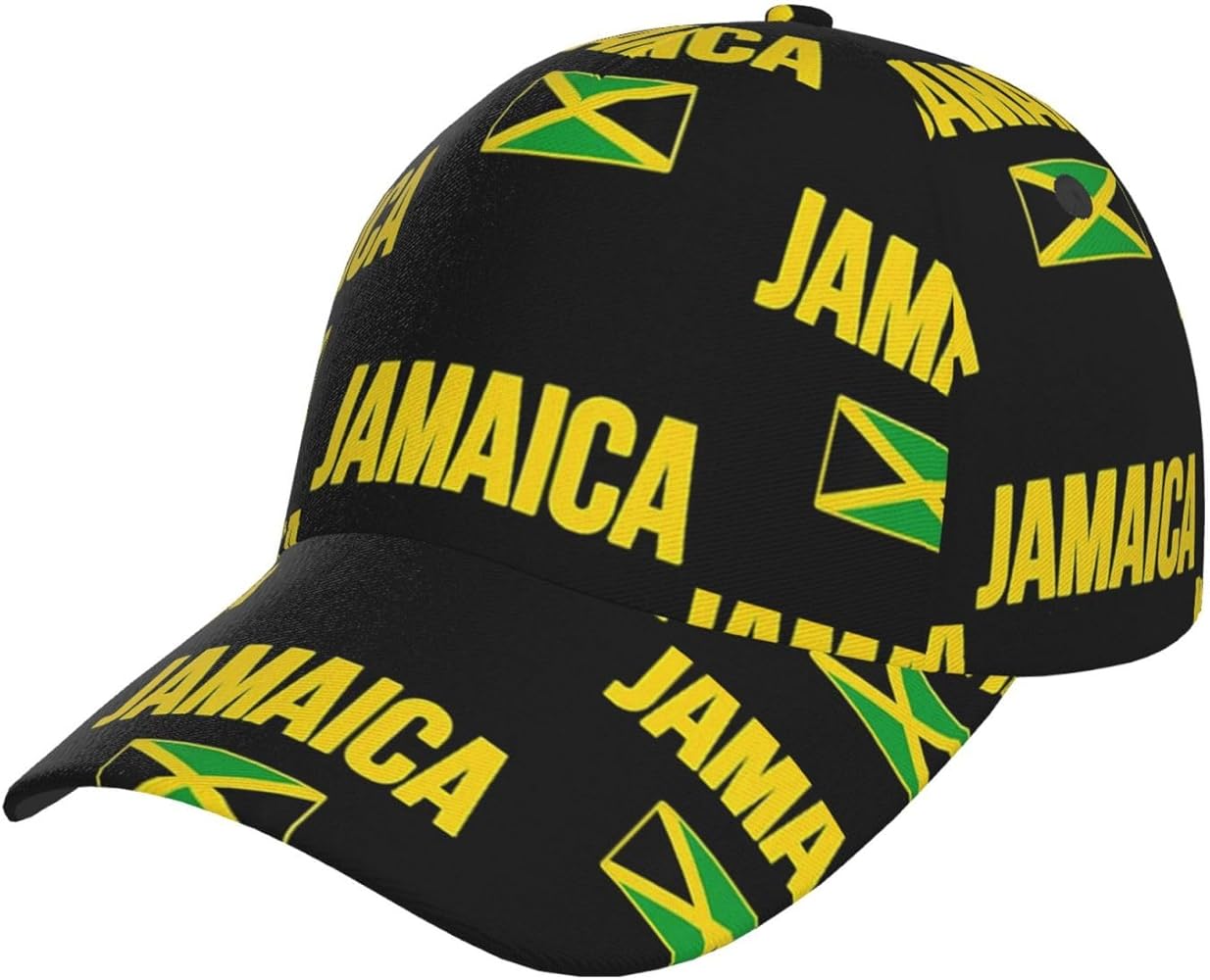 Cute Jamaica Flag Baseball Cap for Men Women Adjustable Jamaican Snapback Baseball Hats Outdoor Truckers Cap