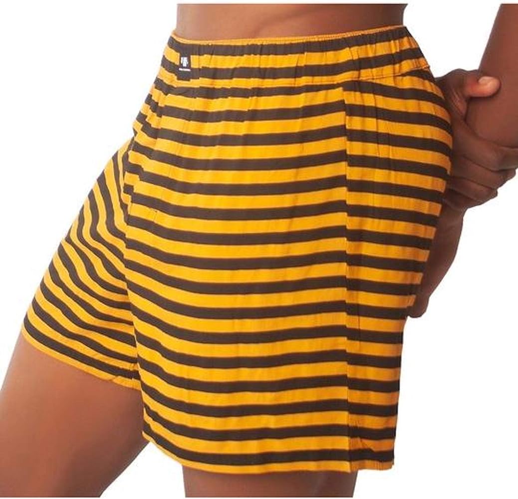 Boxers for Men, Men's Striped Boxers Yellow & Black, Boxer Shorts