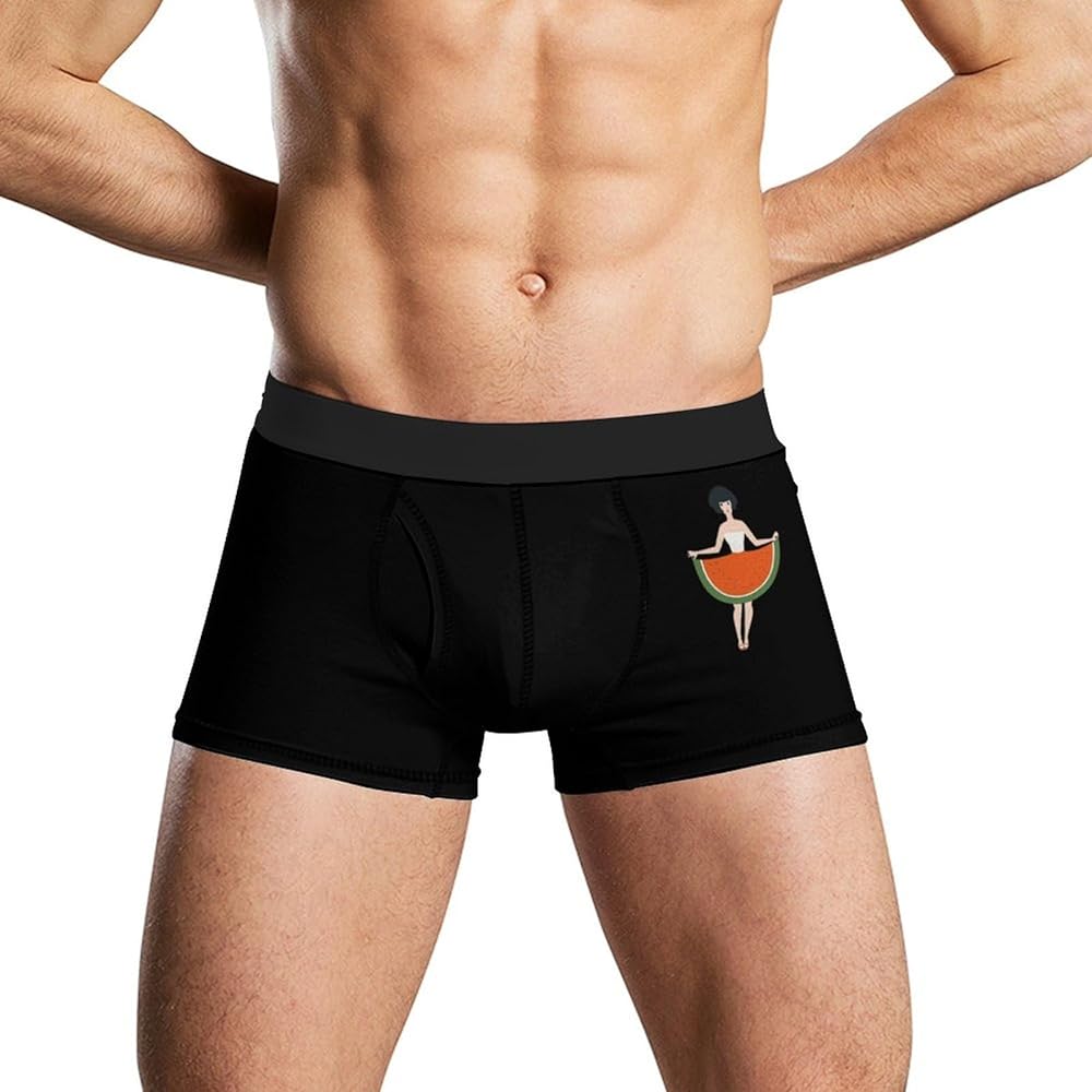 Watermelon-Skirt Women Men's Boxer Briefs Soft Lightweight Underwear Stretch Trunks