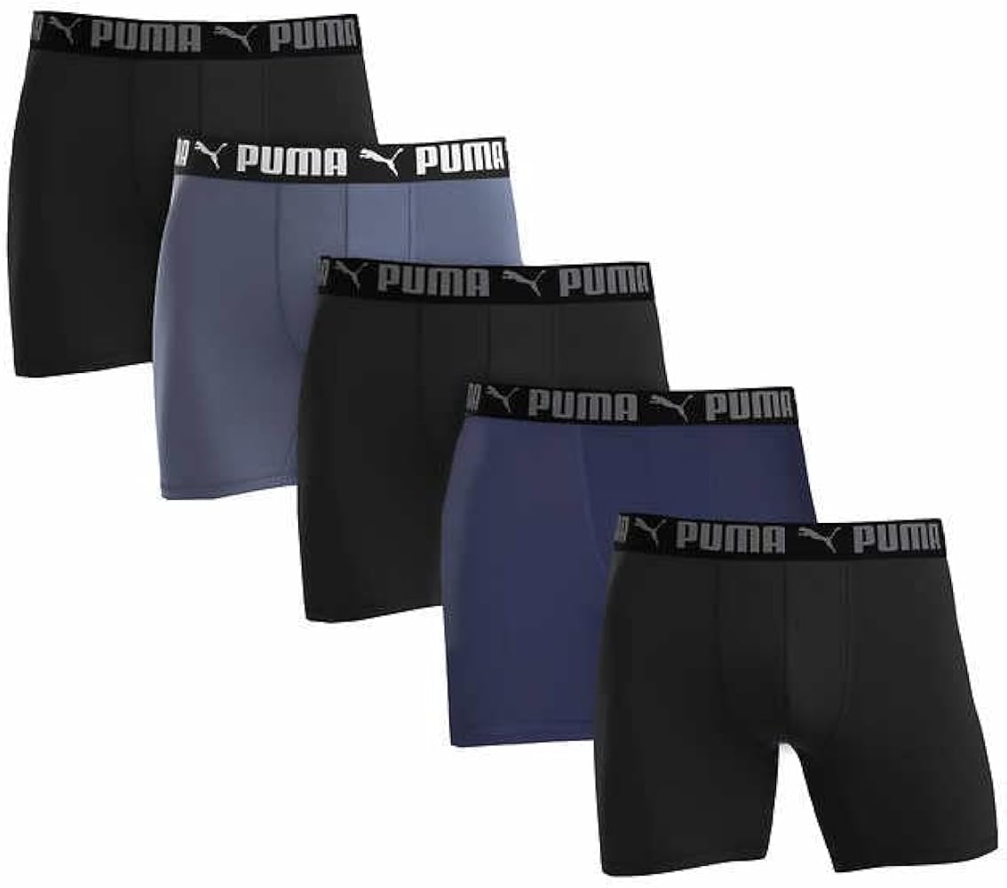 Puma4 Men's Boxer Briefs, 5 Pair, Multicolor Pack