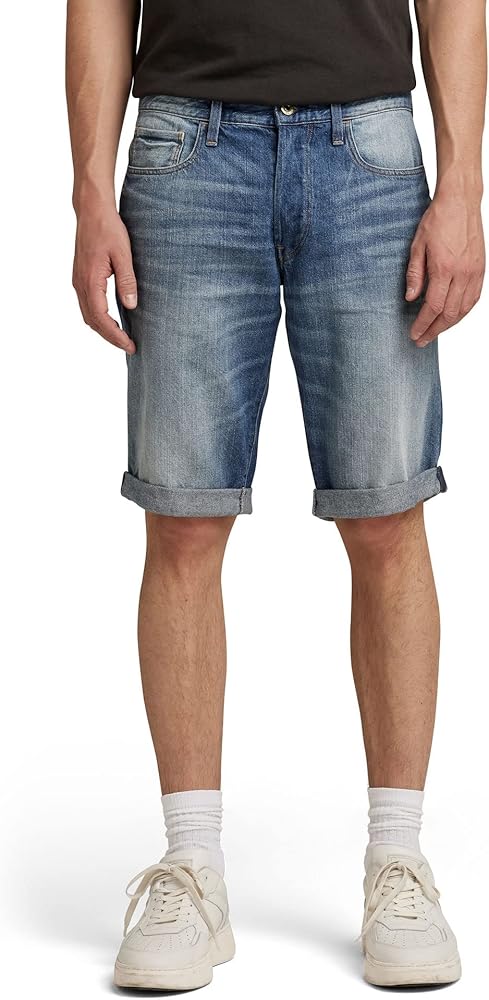 G-STAR RAW Men's 3301 Straight Fit Denim Shorts