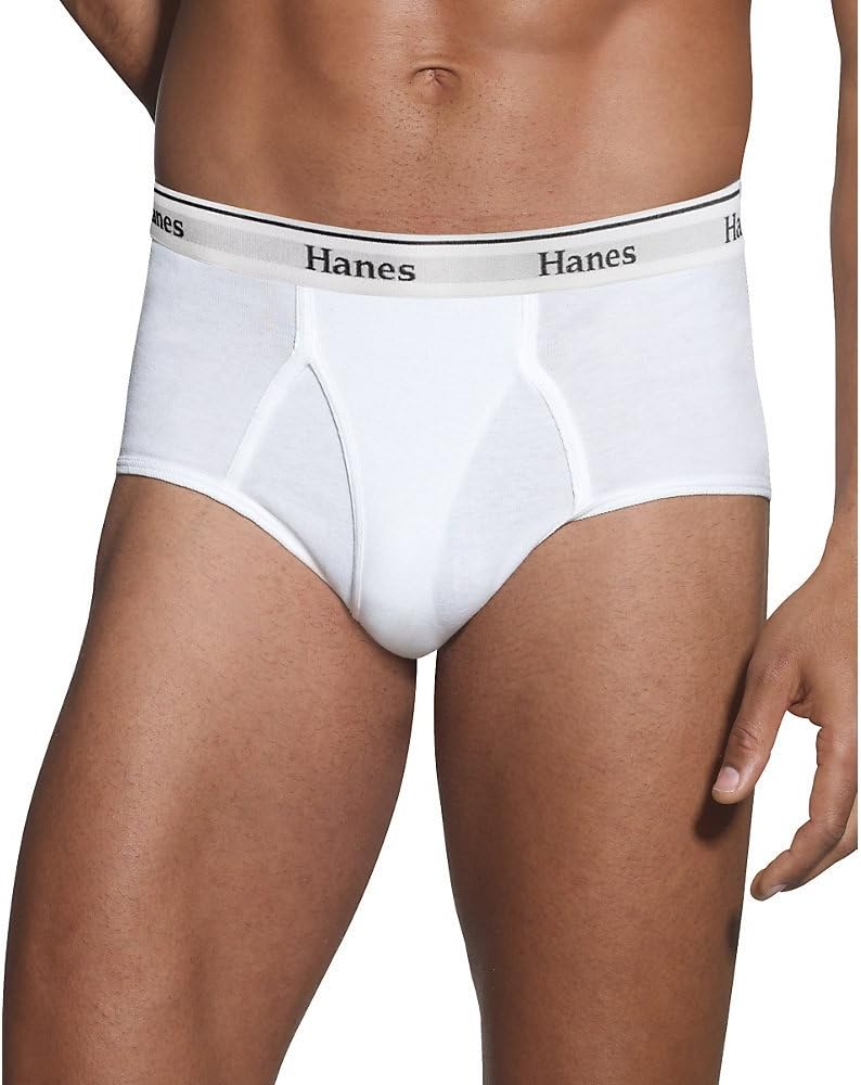 Hanes Men's Tagless No Ride Up Briefs,White (XX-Large, White)