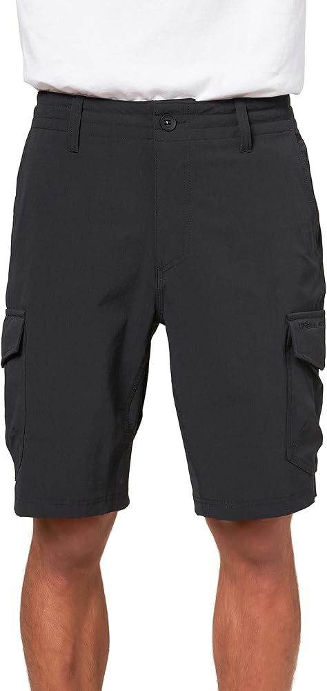 O'NEILL Men's GI Jack 20 Inch Hybrid Shorts - Water Resistant Mens Cargo Shorts with Elastic Waist and Pockets