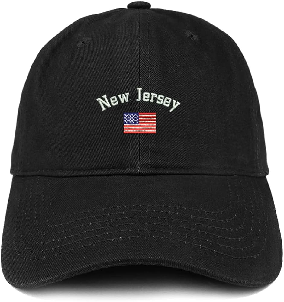 Trendy Apparel Shop New Jersey USA Flag Low Profile Soft Cotton Baseball Cap