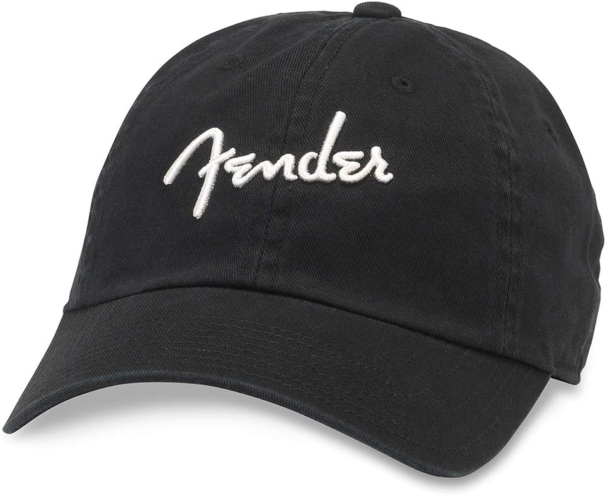 AMERICAN NEEDLE Fender Guitars Baseball Dad Buckle Strap Hat (FEND-1904A-BLK) Black