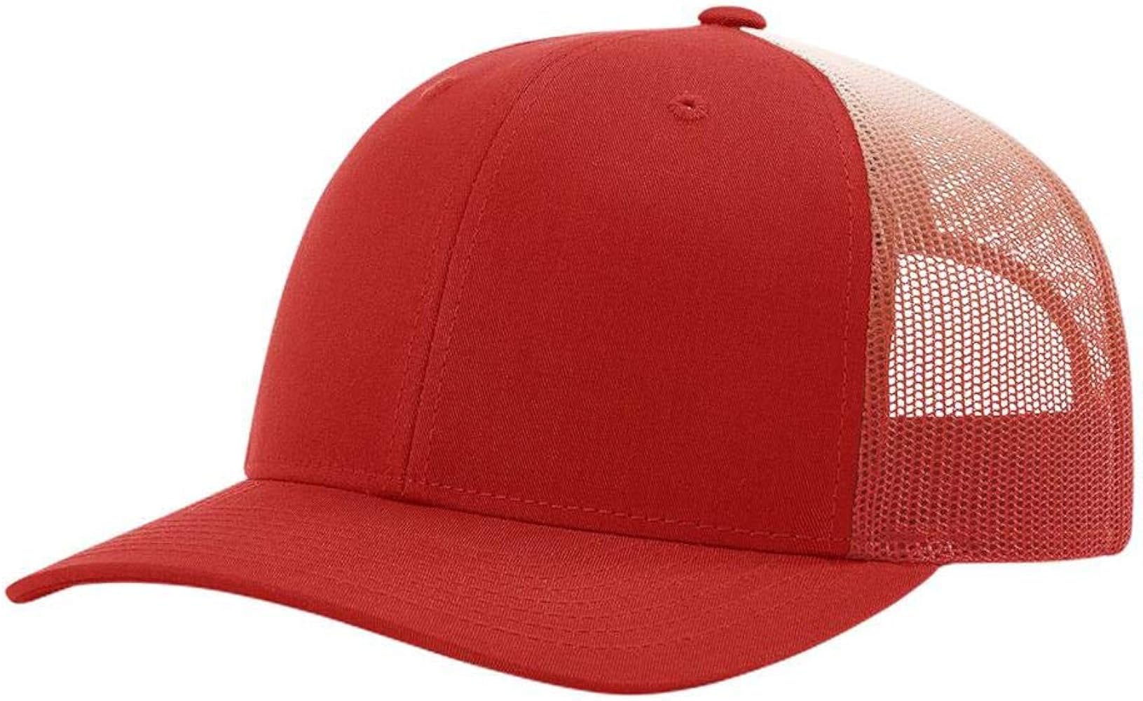 Richardson Printed Mesh-Back Trucker Cap One Size Red/ Red to White Fade