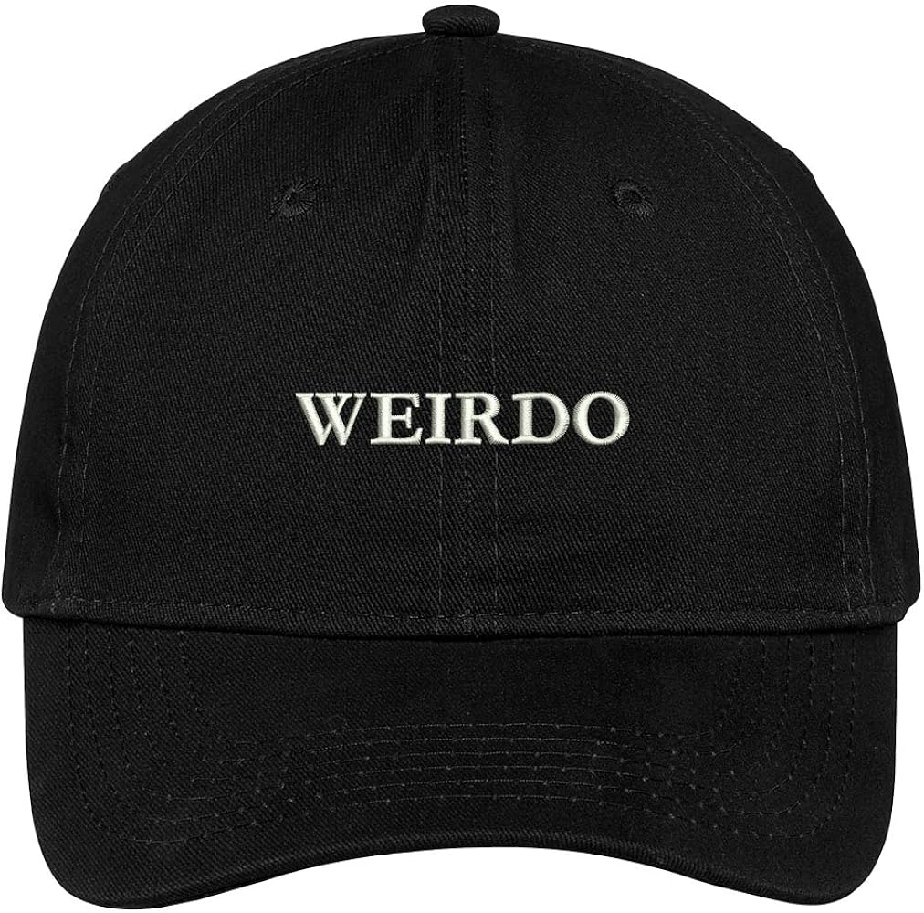 Trendy Apparel Shop Weirdo Embroidered Low Profile Soft Cotton Brushed Baseball Cap