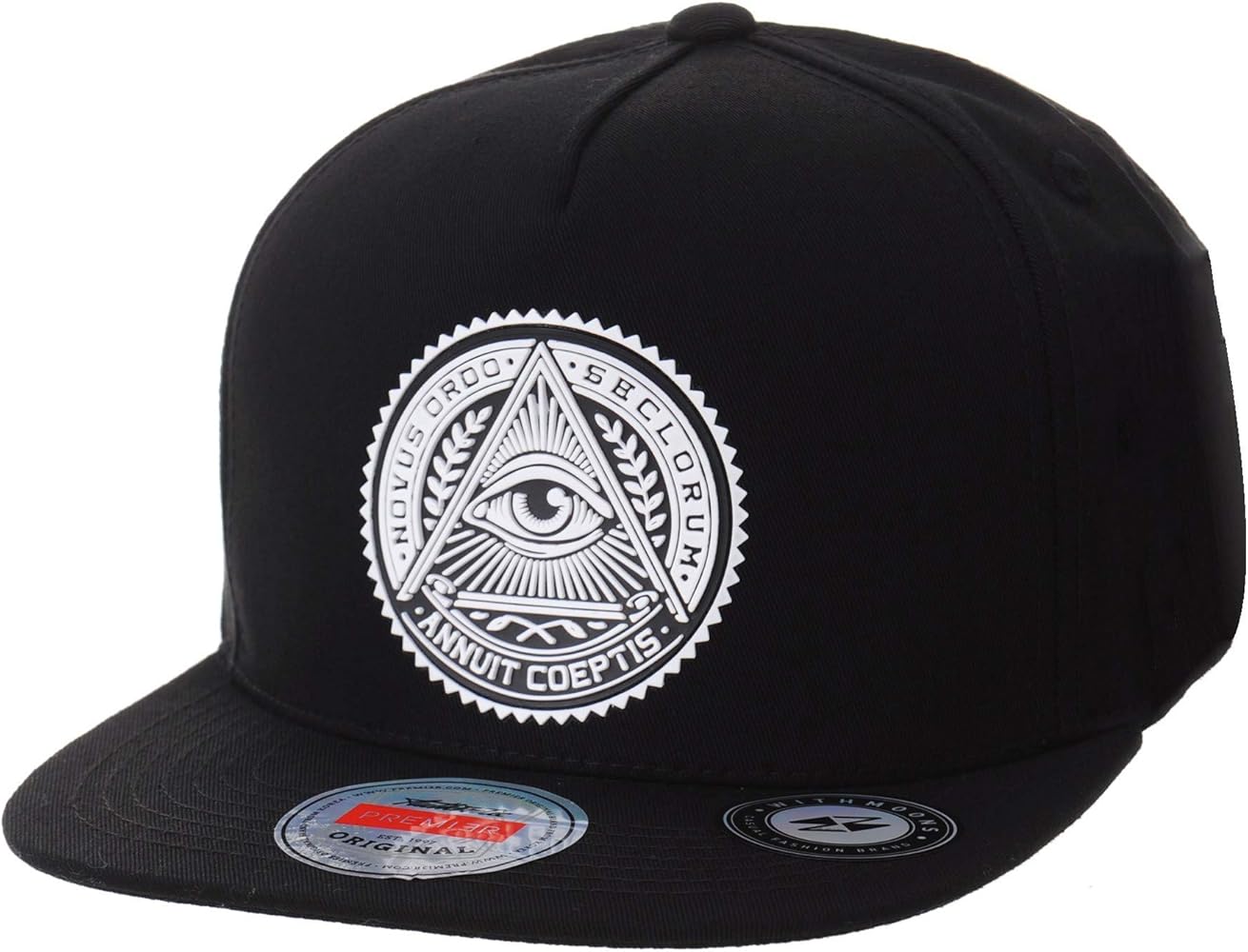 WITHMOONS Snapback Hat Illuminati Patch Hip Hop Baseball Cap AL2344