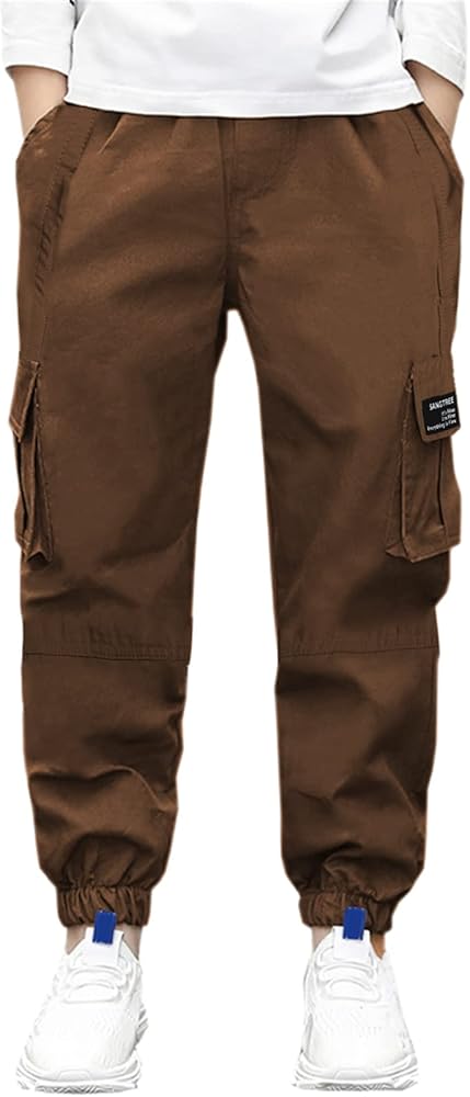 SANGTREE Boy's & Men's Cargo Jogger Pants, 3 Years - Men XXL