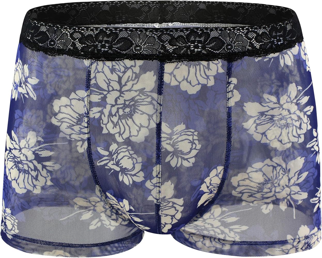 Men's Boxers Briefs Printed Flower Sexy Lace Waistband Underwear