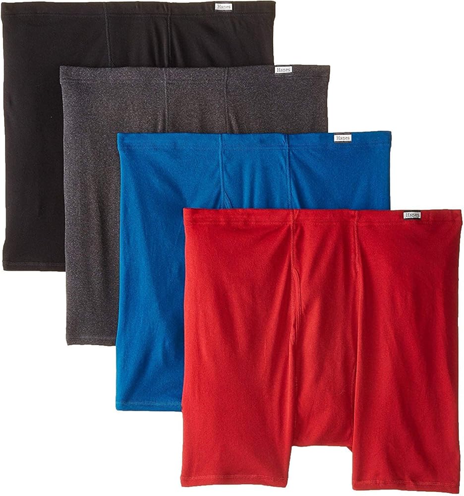 Hanes Mens Tagless Boxer Briefs with ComfortSoft Waistband 4-Pack