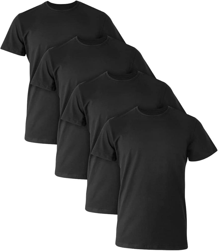 Hanes mens Ultimate Comfort Fit Undershirt,Crewneck Stretch-cotton T-shirt, 4-pack