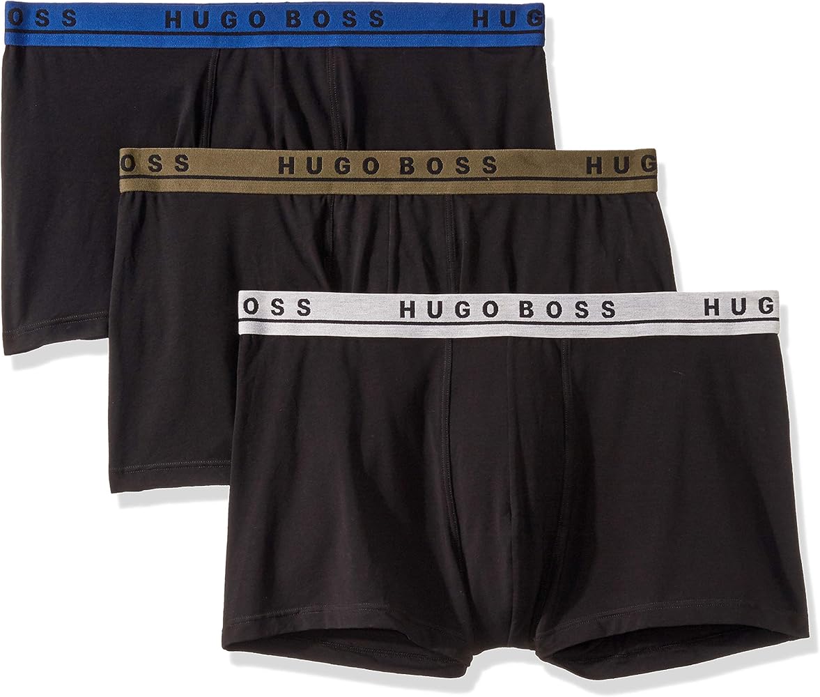 BOSS Men's 3-Pack Stretch Cotton Regular Fit Trunks_Obsolete